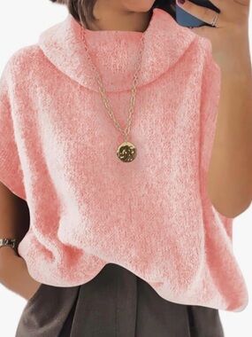 Soft Pink Women’s Cashmere-Feel Sweater